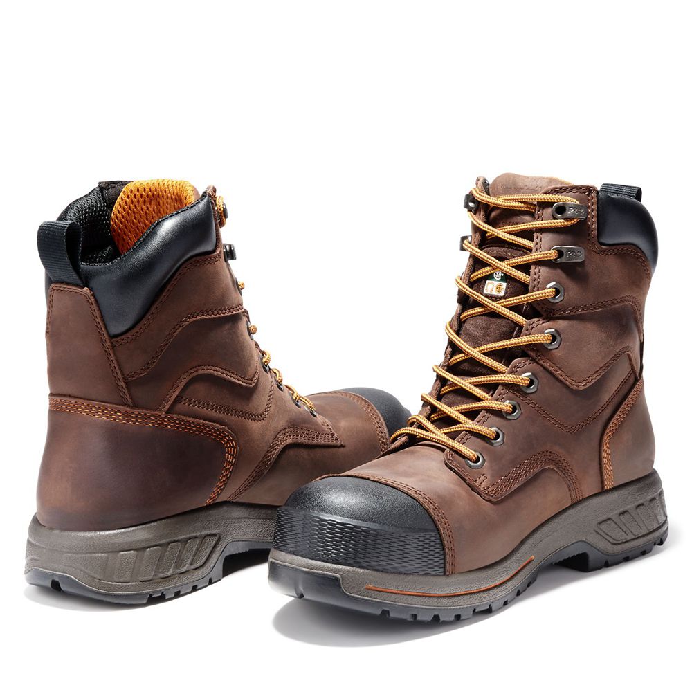 Bocanci De Muncă Timberland Barbati Maro/Negrii - Pro® Endurance Hd 8\" Comp Toe - Romania - ZUSXEP54